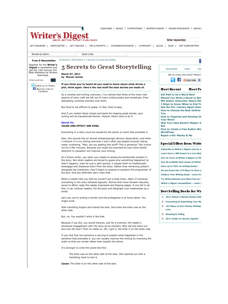3 Secrets To Great Storytelling | PDF | Plot (Narrative) | Storytelling