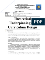 Theoretical Underpinnings of Curriculum Design: Don Mariano Marcos Memorial State University College of Graduate Studies