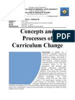 Concepts and Processes of Curriculum Change: Don Mariano Marcos Memorial State University College of Graduate Studies