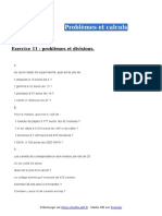 Problèmes Et Calculs - Exercice 11 de Maths en PDF en Sixieme À Imprimer Et Télécharger