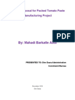 By: Mahadi Barkatle Abdi: Project Proposal For Packed Tomato Paste Manufacturing Project