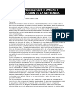 01 Derecho Procesal Civil III UNIDAD I Tema 1 Ejecucion de La Sentencia