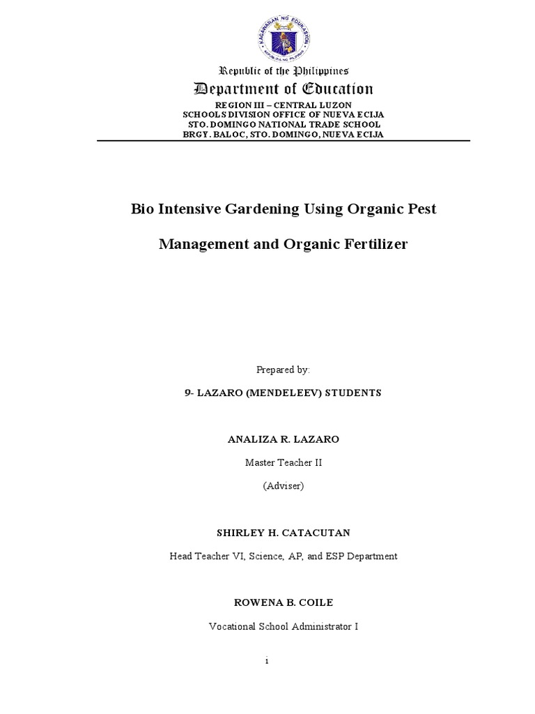 Malunggay Fertilizer Research PDF Fertilizer Nutrition