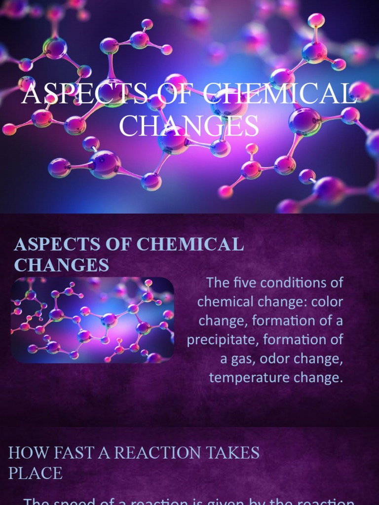 Aspects of Chemical Changes PDF