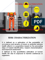 Risk Assessment - Characterization