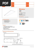 Interactive Menu Product Certification: 1' X 4' Edge Lit Panel Recessed Suspended/Surface