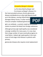 Iga Nephropathy (Berger'S Disease)