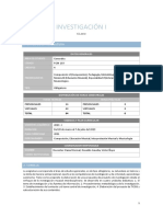 Investigación I: 1. Datos de La Asignatura