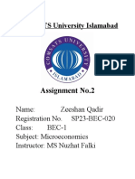 COMSATS University Islamabad: Assignment No.2