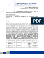 Policía Nacional Del Ecuador: Dirección Nacional de Educación Escuela de Formación de Policías - SZ - Santo Domingo