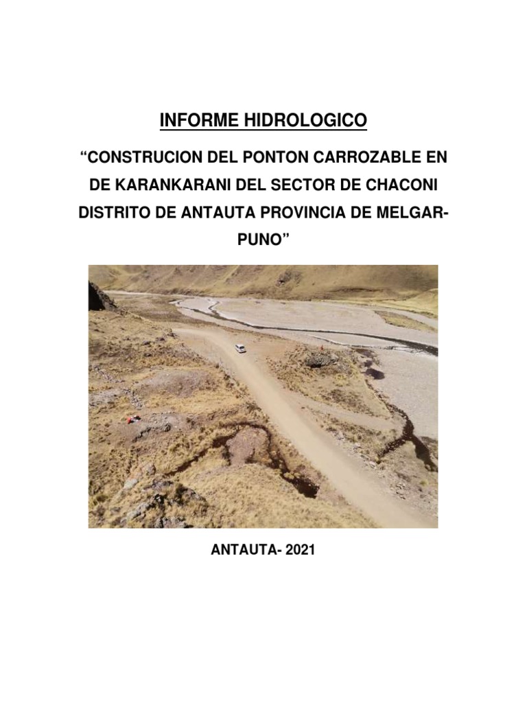 Informe Hidrologico Chaconi | PDF | Precipitación | Río