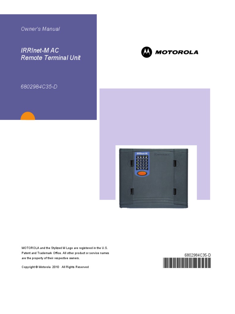 Dokumen - Tips - Irrinet M Ac Rtu Owners Manual The Property of Their ...