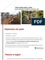 INSTRUCCIONS 22/03 y 27/03: Dissenyem Entorns Educatius D'estona D'esbarjo Pati