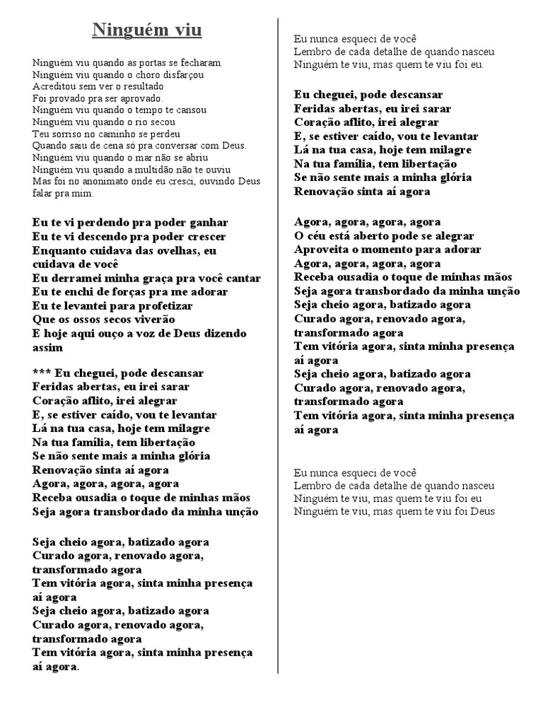 Ninguém Viu | PDF