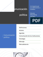 La Comunicación Politica: Un Trayecto Por Sus Definiciones y Modelos Yolanda Meyenberg Leycegui