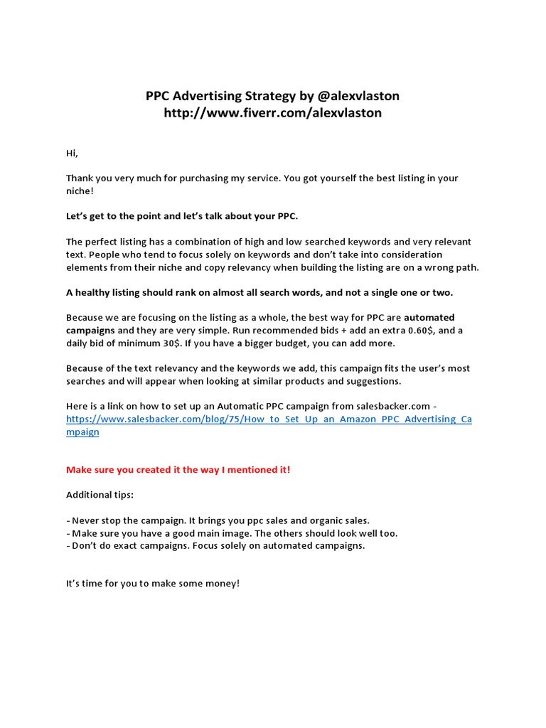 PPC Advertising Strategy by @alexvlaston: Let's Get To The Point and ...