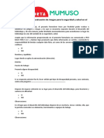 Formulario de Autoevaluación de Riesgos para La Seguridad y Salud en El Teletrabajo