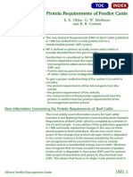 1M1 Protein Requirements of Feedlot Cattle