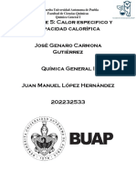 Reporte 5 - Calor Especifico y Capacidad Calorífica