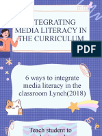 Integrating Media Literacy in The Curriculum