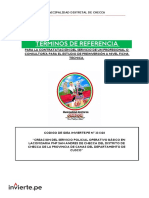 Terminos de Referencia: Municipalidad Distrital de Checca