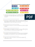 1) ¿Cuáles de Estas Cuentas Usarías para Resolver Los Siguientes Problemas?