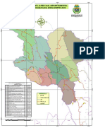 Mapa de La Red Vial Departamental de Chuquisaca Zona Norte 2022