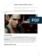 Resident Evil 3 Remake: Guía Del 100%, Trucos y Secretos