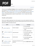 Suffixes in Hebrew: Gender and Number