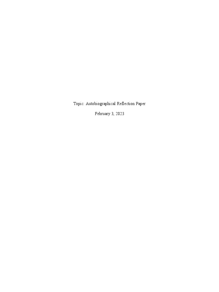 Autobiographical Reflection on Social Work | PDF | Social Work | Bias