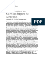 Garci Rodríguez de Montalvo: Álvaro José López 10-2 Plan Lector Elementos Esenciales Del Texto