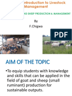 Lecture 6. Goat and Sheep Production and Management - FC