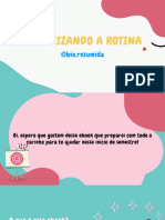 Organizando A Rotina