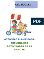 Personal Social: Exploramos Actividades de La Familia