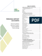 Personal Deposit Account Agreement