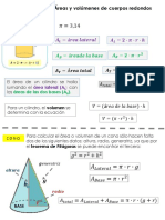 Resumen de Areas y Volumenes Cuerpos Redondos