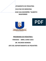Departamento de Pediatria Facultad de Medicina Universidad Salvadoreña "Alberto Masferrer