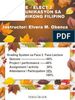 Ge - Elect 2 Komunikasyon Sa Akdemikong Filipino Instructor: Elvera M. Obenza