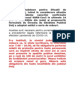 Acestea Sunt Necesare Pentru Punerea În Aplicare A Prevederilor Legale Referitoare La Combaterea Efectelor Pandemiei de COVID-19