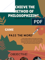 Achieve The Method of Philosophizing