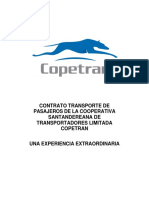 Contrato Transporte de Pasajeros de La Cooperativa Santandereana de Transportadores Limitada Copetran