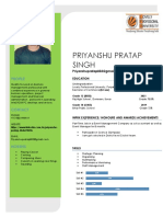 Priyanshu Pratap Singh: Profile