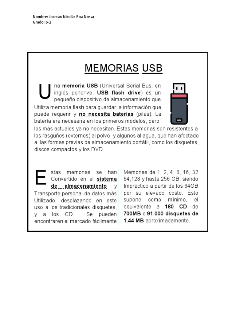 Ventajas de las Memorias USB | PDF | Hogar, jardinería y bricolaje ...