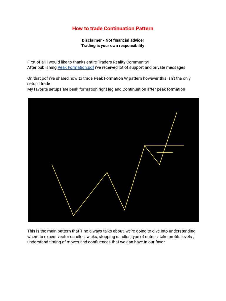 How To Trade Continuation Pattern: Peak Formation PDF | PDF | Market ...