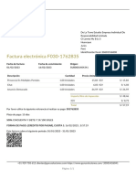 Factura Electrónica F030-1762835: Fecha de Factura: Fecha de Vencimiento: Origen: Referencia