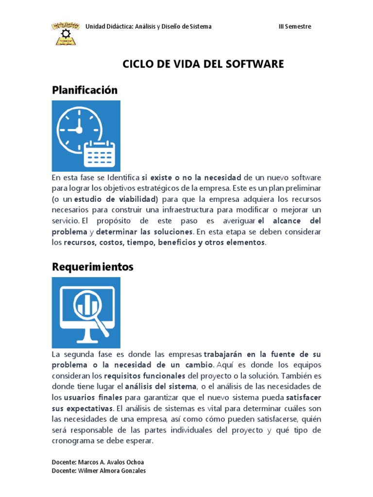 Ciclo de Vida Del Software | PDF | Software | Diseño