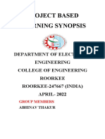 Project Based Learning Synopsis EE Dept. College of Engineering Roorkee