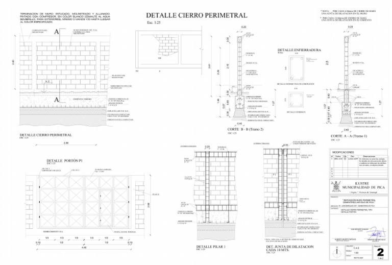 Planimetria Detalle Cierre Perimetral | PDF