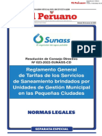 Reglamento Tarifas SS Brindados Por UGM de PC - RESOLUCION-N0-023-2022-SUNASS-CD-19-03-2022