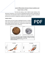 Morphometric Analysis of Martian Volcanic Landforms and Impact Craters